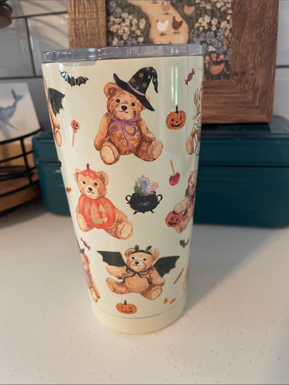 NEW Halloween Teddy Bear Tumbler 20 oz